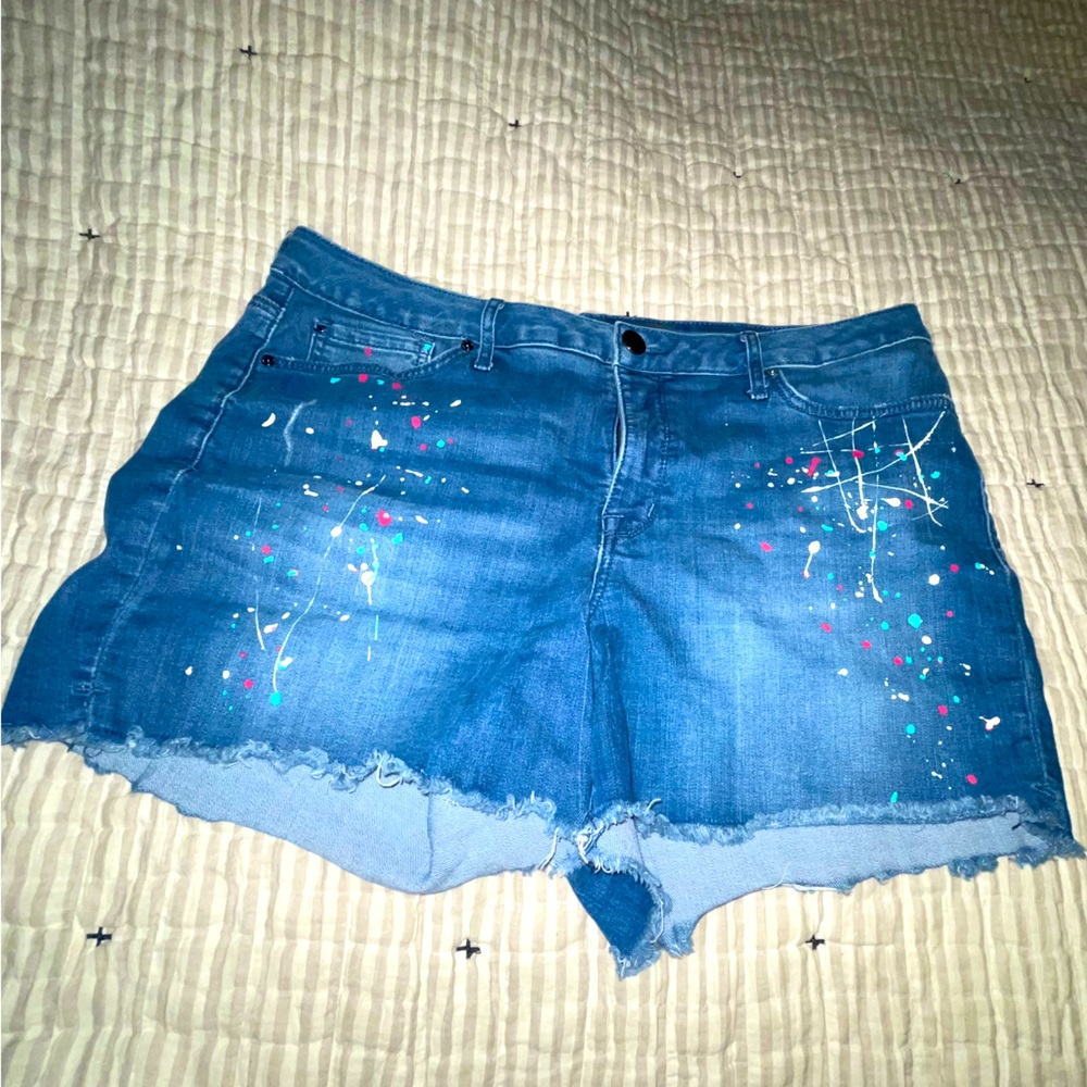 Seven shorts, painted